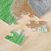 Handgezeichnet Springtime Daffodils Robins Puzzle (Seite)