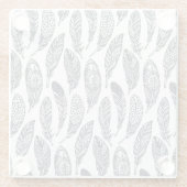 Handgezeichnet Stammesfedern, Vintages Muster. Glasuntersetzer (Rückseite)