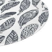 Handgezeichnet Stammesfedern, Vintages Muster. Schneidebrett (Ecke)