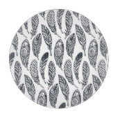 Handgezeichnet Stammesfedern, Vintages Muster. Schneidebrett (Vorderseite)