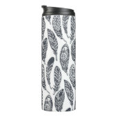 Handgezeichnet Stammesfedern, Vintages Muster. Thermosbecher (Nach rechts gedreht)