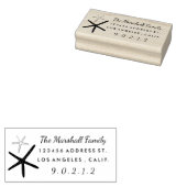 HandGezeichnet Star Fish Rubber Rücksendeadresse B Gummistempel (Stempel)