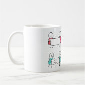 HandGezeichnet Stickman Coffee Tasse Set (Links)