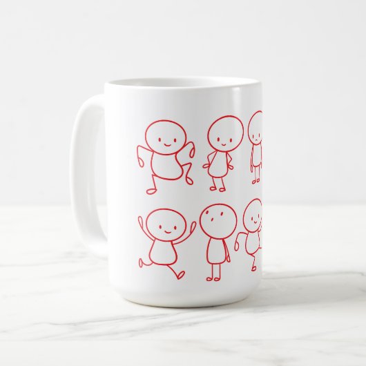 HandGezeichnet Stickman Collection Tasse (Vorderseite Links)