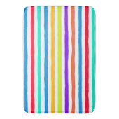 Handgezeichnet Streifen in kräftigen Pop-Kunstfarb Badematte (Vorderseite Vertikal)