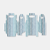 Handgezeichnet Streifen in Meeresblau-inspiriert F Geschenkschachtel (Ungefaltet)