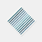 Handgezeichnet Streifen in Meeresblau-inspiriert F Serviette (Ecke)