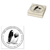 Handgezeichnet Surfbretter mit Rücksendeadresse Gummistempel (Stempel)