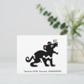 Handgezeichnet - Tasmanischer DEVIL - Wildtiere -  Postkarte (Stehend Vorderseite)