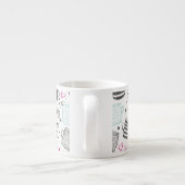 Handgezeichnet Tasse Muster, nahtlos gestaltet. (Rückseite)