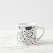 Handgezeichnet Tasse Muster, nahtlos gestaltet. (Rechts)