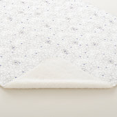 Handgezeichnet Taupe White Blume Sherpa Blanket Sherpadecke (3/4)