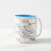 Handgezeichnet Teekaffee Schneekugel Zweifarbige Tasse (VorderseiteRechts)