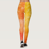 Handgezeichnet Terrakotta-Leggings Leggings (Rückseite)