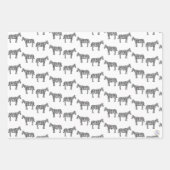 HandGezeichnet Tinte Zebra Safari Zoo Tierwelt Geschenkpapier Set (Vorderseite 3)