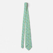 Handgezeichnet Tiny Whimsical Blume Necktie Krawatte (Rückseite)
