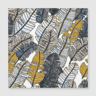 Handgezeichnet: Tropische Blätter Magnetkarte