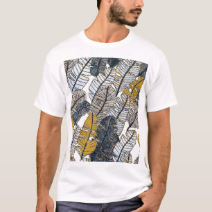 Handgezeichnet: Tropische Blätter T-Shirt