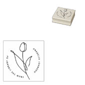 Handgezeichnet Tulip-Blume aus der Buchbibliothek Gummistempel (Stempel)