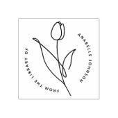 Handgezeichnet Tulip-Blume aus der Buchbibliothek Gummistempel (Prägung)