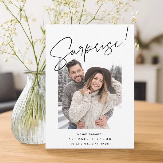 Handgezeichnet | Überraschende Verlobung Ankündigung