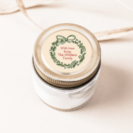 HandGezeichnet Vintag Inspiriert Weihnachtsgeschen Runder Aufkleber