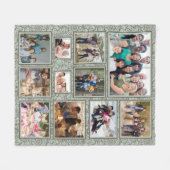 HandGezeichnet Vintage 11-Memory-FotoCollage Fleecedecke (Vorderseite (Horizontal))