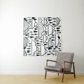 HandGezeichnet Vintage Berge und Bäume. Wandteppich (Beispiel (Horizontal))