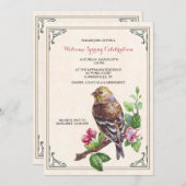 HandGezeichnet Vogeleinladung Einladung (Vorne/Hinten)