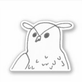 Handgezeichnet Vogelvogel Aufkleber (Vorderseite)