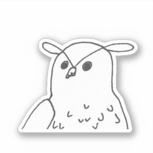 Handgezeichnet Vogelvogel Aufkleber