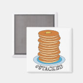 Handgezeichnet Voll Stack Pancakes Clipart Pancake Magnet (Vorderseite/Rückseite)