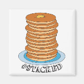 Handgezeichnet Voll Stack Pancakes Clipart Pancake Magnet (Vorne)