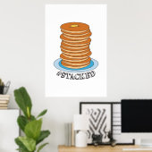 Handgezeichnet Voll Stack Pancakes Clipart Pancake Poster (Heimbüro)