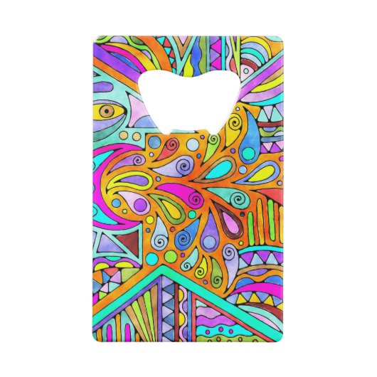 Handgezeichnet von EDDArt - Blah Blah Blah Blah 1 Geldbeutel Flaschenöffner (Rückseite)