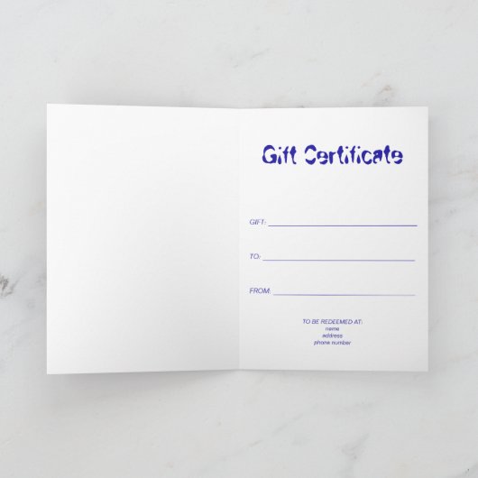 Handgezeichnet von EDDArt - Blah Blah Blah Blah 1 Karte (Innenseite)