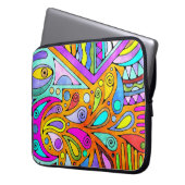 Handgezeichnet von EDDArt - Blah Blah Blah Blah 1 Laptopschutzhülle (Vorderseite Links)