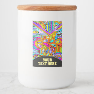 Handgezeichnet von EDDArt - Blah Blah Blah Blah 1 Lebensmitteletikett