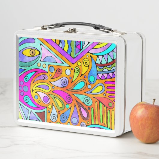 Handgezeichnet von EDDArt - Blah Blah Blah Blah 1 Metall Brotdose (Beispiel)