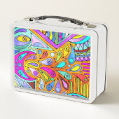 Handgezeichnet von EDDArt - Blah Blah Blah Blah 1 Metall Brotdose (Rückseite)