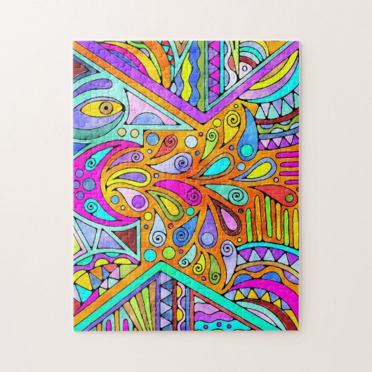 Handgezeichnet von EDDArt - Blah Blah Blah Blah 1 Puzzle (Vertikal)