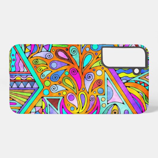 Handgezeichnet von EDDArt - Blah Blah Blah Blah 1 Samsung Galaxy Hülle (Rückseite (Horizontal))