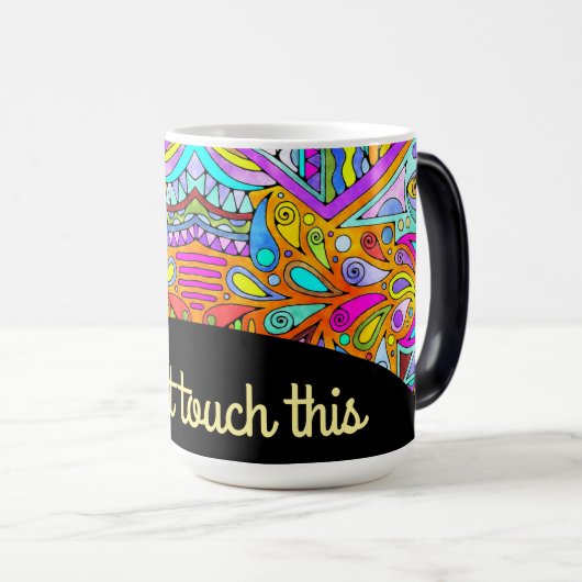 Handgezeichnet von EDDArt - Blah Blah Blah Blah 1 Verwandlungstasse (VorderseiteRechts)