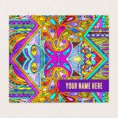 Handgezeichnet von EDDArt - Blah Blah Blah Blah 1 Visitenkarten (Außenseite Aufgefaltet)