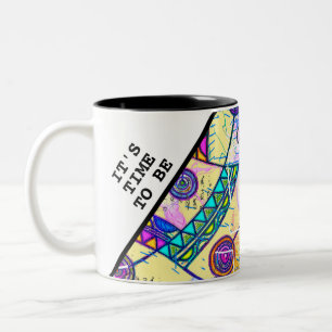 Handgezeichnet von EDDArt - Traumskala 1 Zweifarbige Tasse