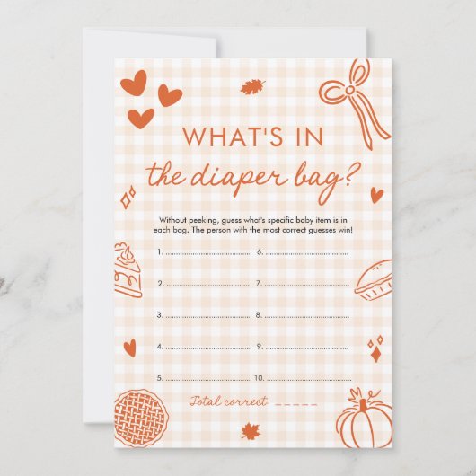 Handgezeichnet, was in der Windelbeutel-Babydusche Einladung (Vorderseite)