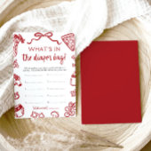 Handgezeichnet, was in der Windelbeutel-Babydusche Einladung