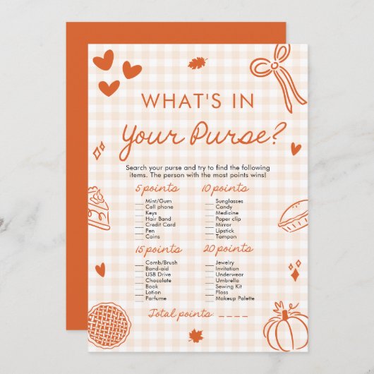 Handgezeichnet, was in Ihrem Baby-Duschenspiel ste Einladung (Vorne/Hinten)