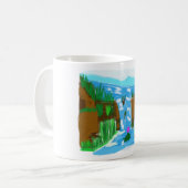 Handgezeichnet Wasserfall Kaffeetasse (Vorderseite Links)