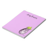 HandGezeichnet Wasserfarben-Eggplant Lila Notizblock (Rotiert)